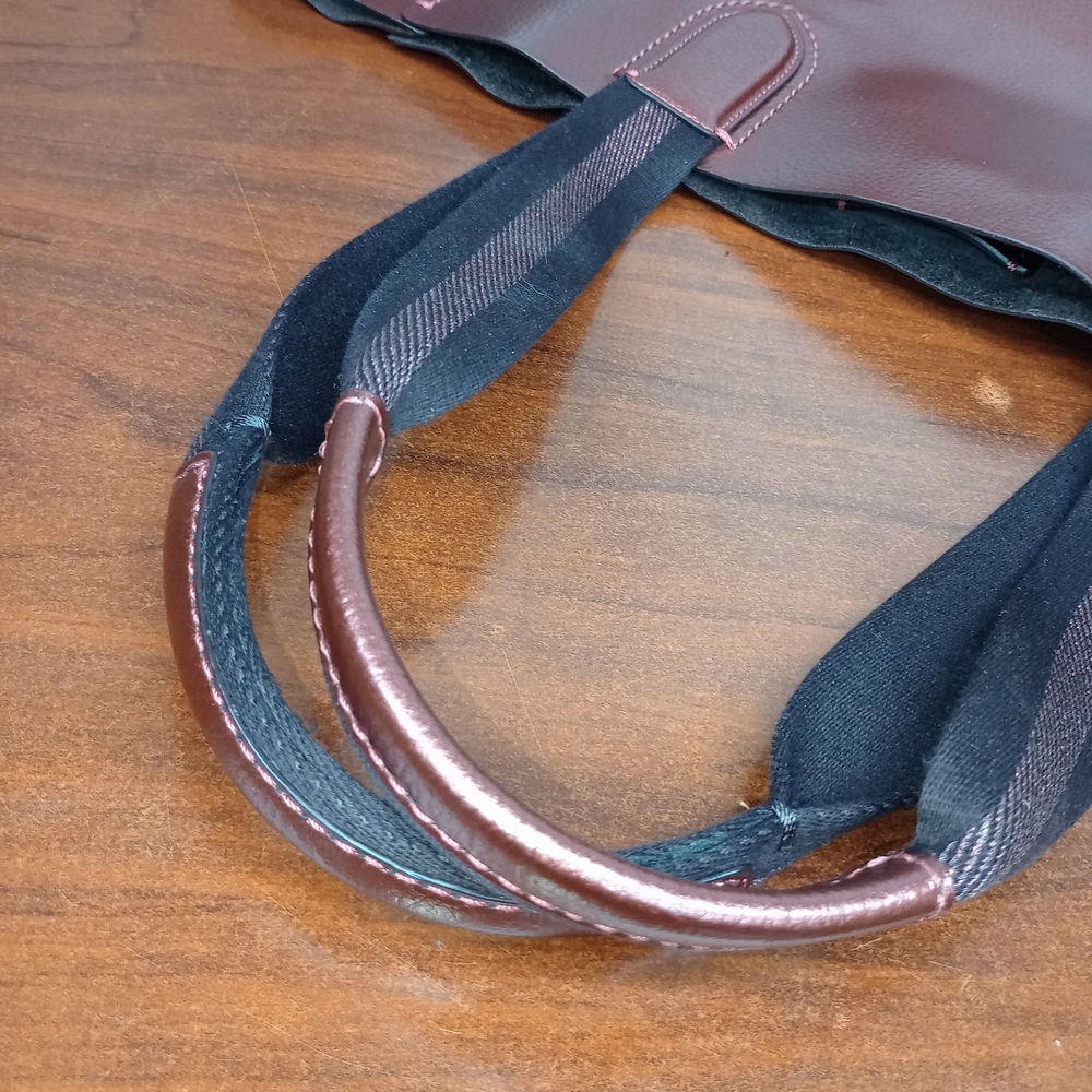 Coach Burgundy Leather Tote Bag - Picture 7 of 13